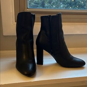 Aldo Sleek Black Heeled Boots